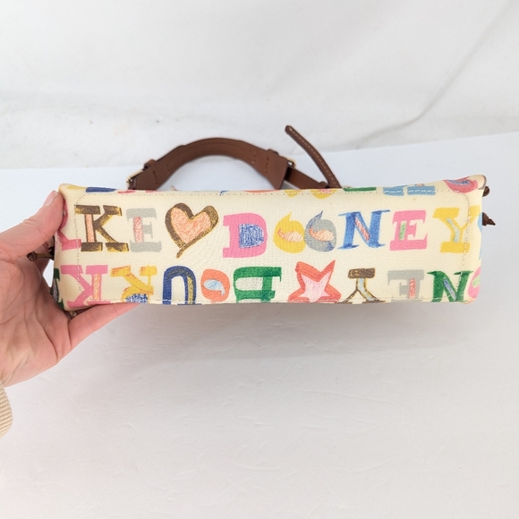 Dooney & Bourke Graffiti Rainbow Monogram Crescent Shoulder Bag - Picture 2 of 12